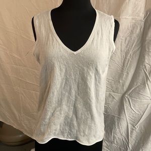 V Neck Tank white